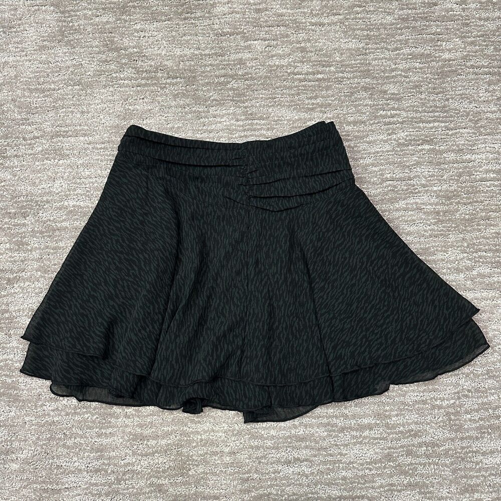 Aerie Skirt Womens Medium Black Wrap Flowy Ruffled Tie Chiffon Mini Short NWT - Picture 14 of 14